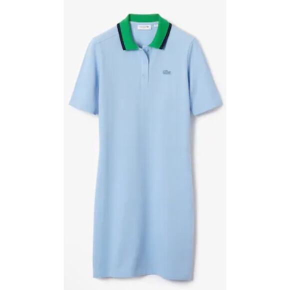 Lacoste Women's Blue Polo Dress Sz 42 US Size 10 - Picture 1 of 10